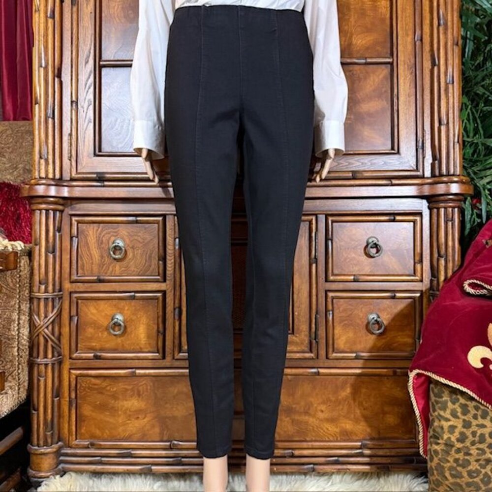 Motto Black Hollywood Waist Top Seamed Stretch Ankle Jean